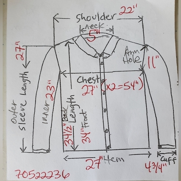 Cinch Shirt Button Down LS Patriotic Red Wht Blue Ombre Plaid Men XL (Fits 2XL) - Picture 4 of 15